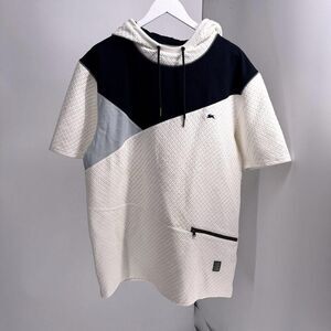 A. Tiziano Sweatshirt Mens XXL 2xl Logo White Hoodie Vest Color Blocked